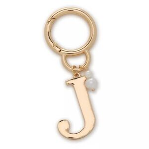 * Gold Initial J Bag Charm/Keychain NEW
